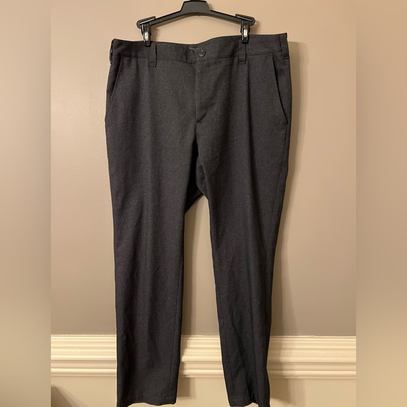 Bluffworks Gramercy Pants Tailored Fit Gotham Grey Charcoal Dress 36 x 32 - Picture 1 of 7